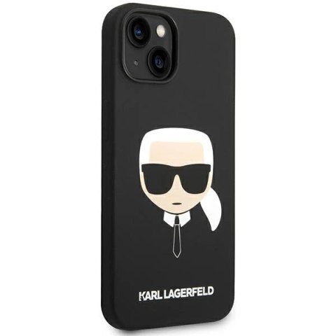 Etui Karl Lagerfeld Silicone Karl's Head MagSafe na iPhone 14 Plus - czarne Etui Karl Lagerfeld Silicone Karl's Head MagSafe na iPhone 14 Plus - czarne