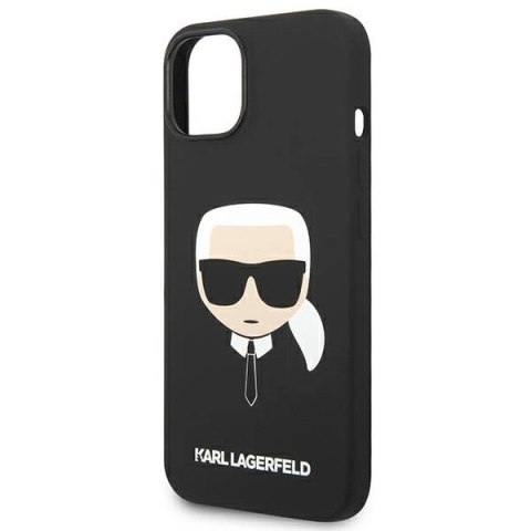 Etui Karl Lagerfeld Silicone Karl's Head MagSafe na iPhone 14 Plus - czarne Etui Karl Lagerfeld Silicone Karl's Head MagSafe na iPhone 14 Plus - czarne