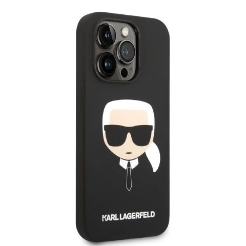 Etui Karl Lagerfeld Silicone Karl's Head MagSafe na iPhone 14 Pro Max - czarne Etui Karl Lagerfeld Silicone Karl's Head MagSafe na iPhone 14 Pro Max - czarne