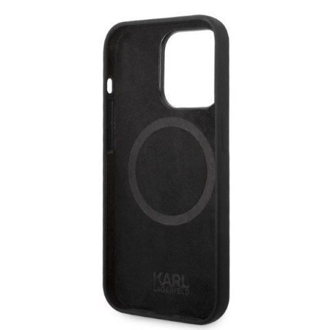 Etui Karl Lagerfeld Silicone Karl's Head MagSafe na iPhone 14 Pro Max - czarne Etui Karl Lagerfeld Silicone Karl's Head MagSafe na iPhone 14 Pro Max - czarne