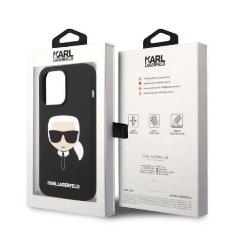 Etui Karl Lagerfeld Silicone Karl's Head MagSafe na iPhone 14 Pro Max - czarne Etui Karl Lagerfeld Silicone Karl's Head MagSafe na iPhone 14 Pro Max - czarne