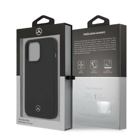 Etui Mercedes Silicone Line MagSafe na iPhone 13 Pro Max - czarne