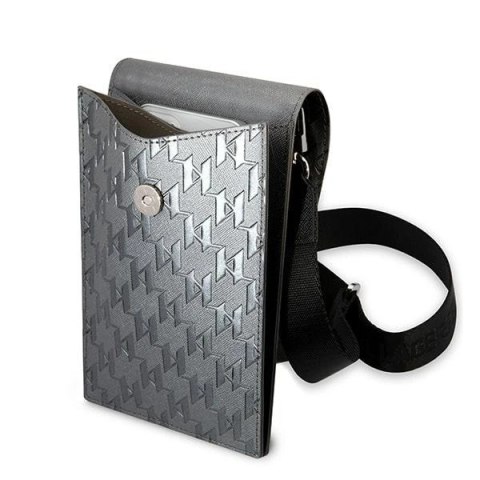 Torebka Karl Lagerfeld Ikonik Karl Monogram Patch - srebrna Torebka Karl Lagerfeld Ikonik Karl Monogram Patch - srebrna