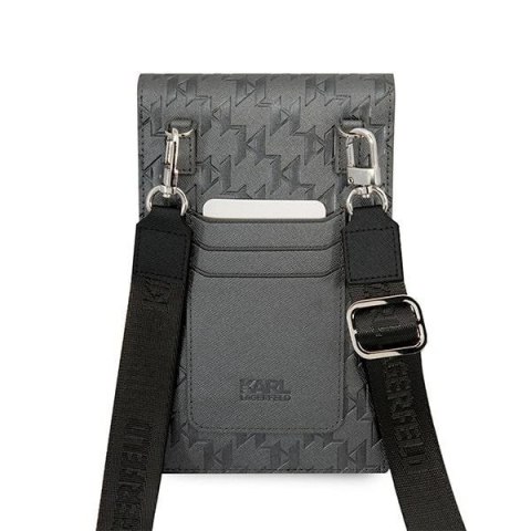 Torebka Karl Lagerfeld Ikonik Karl Monogram Patch - srebrna Torebka Karl Lagerfeld Ikonik Karl Monogram Patch - srebrna