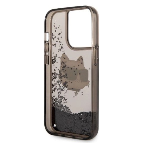 Etui Karl Lagerfeld Glitter Choupette Head na iPhone 14 Pro Max - czarne Etui Karl Lagerfeld Glitter Choupette Head na iPhone 14 Pro Max - czarne