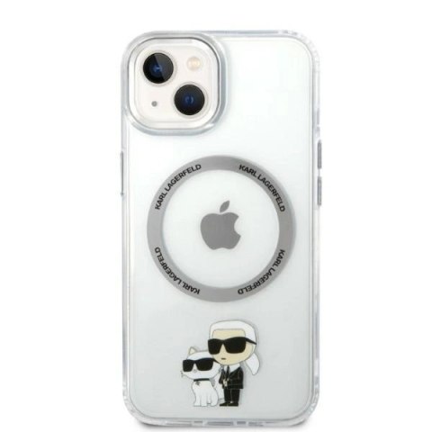 Etui Karl Lagerfeld Iconic Karl&Choupette MagSafe na iPhone 14 Plus - przezroczyste Etui Karl Lagerfeld Iconic Karl&Choupette MagSafe na iPhone 14 Plus - przezroczyste