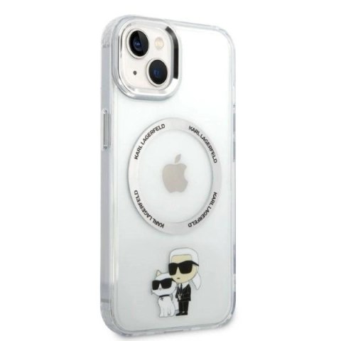 Etui Karl Lagerfeld Iconic Karl&Choupette MagSafe na iPhone 14 Plus - przezroczyste Etui Karl Lagerfeld Iconic Karl&Choupette MagSafe na iPhone 14 Plus - przezroczyste