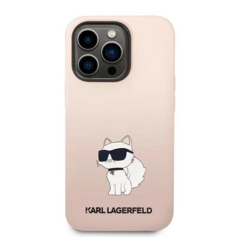 Etui Karl Lagerfeld Silicone Choupette na iPhone 14 Pro - różowe Etui Karl Lagerfeld Silicone Choupette na iPhone 14 Pro - różowe