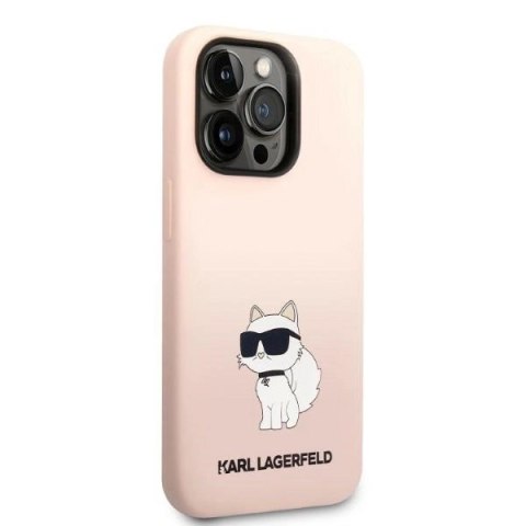 Etui Karl Lagerfeld Silicone Choupette na iPhone 14 Pro - różowe Etui Karl Lagerfeld Silicone Choupette na iPhone 14 Pro - różowe