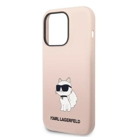 Etui Karl Lagerfeld Silicone Choupette na iPhone 14 Pro - różowe Etui Karl Lagerfeld Silicone Choupette na iPhone 14 Pro - różowe