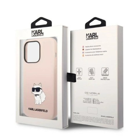 Etui Karl Lagerfeld Silicone Choupette na iPhone 14 Pro - różowe Etui Karl Lagerfeld Silicone Choupette na iPhone 14 Pro - różowe