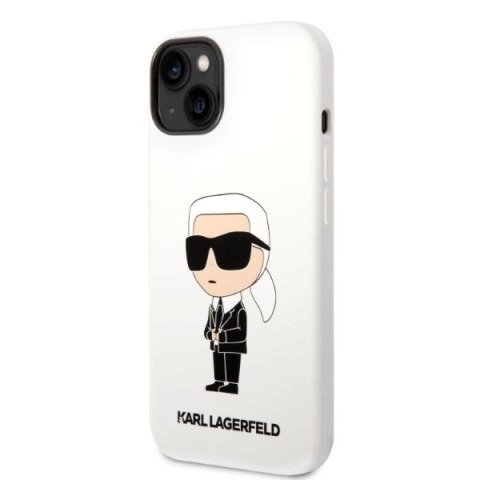 Etui Karl Lagerfeld Silicone Ikonik na iPhone 14 Plus - białe Etui Karl Lagerfeld Silicone Ikonik na iPhone 14 Plus - białe