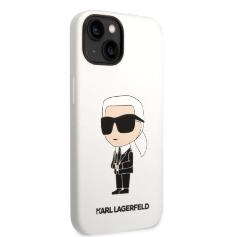 Etui Karl Lagerfeld Silicone Ikonik na iPhone 14 Plus - białe Etui Karl Lagerfeld Silicone Ikonik na iPhone 14 Plus - białe