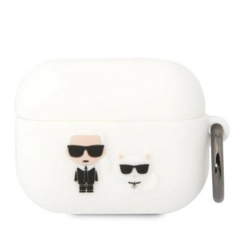 Etui Karl Lagerfeld Silicone Karl&Choupette na AirPods Pro - białe Etui Karl Lagerfeld Silicone Karl&Choupette na AirPods Pro - białe