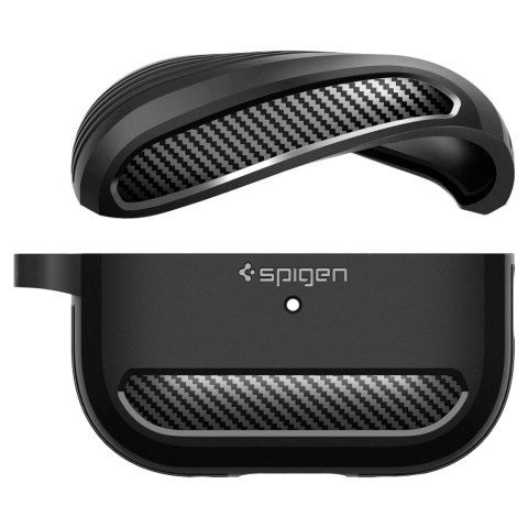 Etui Spigen Rugged Armor na Apple AirPods Pro 1 / 2 - czarny mat Etui Spigen Rugged Armor na Apple AirPods Pro 1 / 2 - czarny mat
