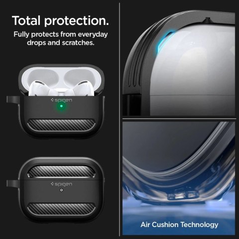 Etui Spigen Rugged Armor na Apple AirPods Pro 1 / 2 - czarny mat Etui Spigen Rugged Armor na Apple AirPods Pro 1 / 2 - czarny mat