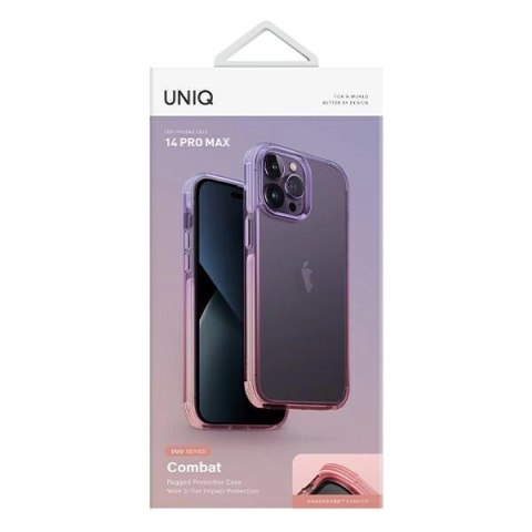 Etui Uniq Combat Duo na iPhone 14 Pro Max - liliowo-różowe Etui Uniq Combat Duo na iPhone 14 Pro Max - liliowo-różowe