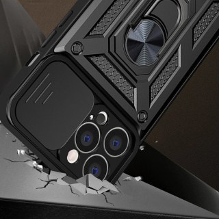 Hybrid Armor Camshield etui Vivo Y35 / Vivo Y22 / Vivo Y22s pancerny pokrowiec z osłoną na aparat czarne