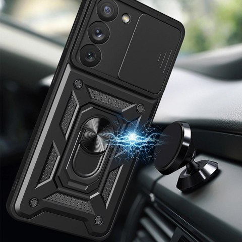Hybrid Armor Camshield etui do Samsung Galaxy A14 pancerny pokrowiec z osłoną na aparat czarne Hybrid Armor Camshield etui do Samsung Galaxy A14 pancerny pokrowiec z osłoną na aparat czarne