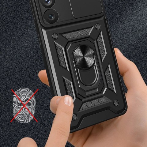 Hybrid Armor Camshield etui do Samsung Galaxy A14 pancerny pokrowiec z osłoną na aparat czarne Hybrid Armor Camshield etui do Samsung Galaxy A14 pancerny pokrowiec z osłoną na aparat czarne