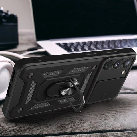 Hybrid Armor Camshield etui do Samsung Galaxy A14 pancerny pokrowiec z osłoną na aparat czarne Hybrid Armor Camshield etui do Samsung Galaxy A14 pancerny pokrowiec z osłoną na aparat czarne
