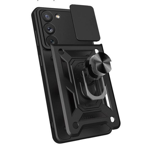 Hybrid Armor Camshield etui do Samsung Galaxy A14 pancerny pokrowiec z osłoną na aparat czarne Hybrid Armor Camshield etui do Samsung Galaxy A14 pancerny pokrowiec z osłoną na aparat czarne