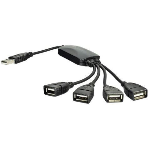 Akyga Hub USB 2.0 AK-AD-13 4 porty czarny 15cm Akyga Hub USB 2.0 AK-AD-13 4 porty czarny 15cm