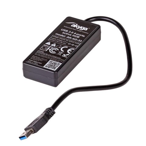 Akyga Hub USB AK-AD-33 aktywny USB A (m) / 4x USB A (f) wyłączniki ver. 3.0 15cm Akyga Hub USB AK-AD-33 aktywny USB A (m) / 4x USB A (f) wyłączniki ver. 3.0 15cm