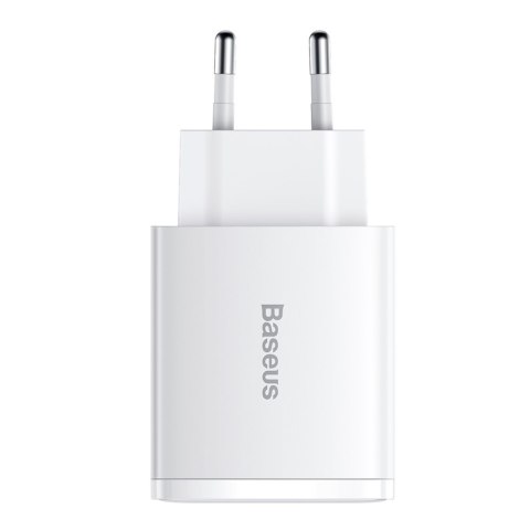 Baseus ładowarka sieciowa Compact PD 30W 1x USB-C 2x USB biała Baseus ładowarka sieciowa Compact PD 30W 1x USB-C 2x USB biała