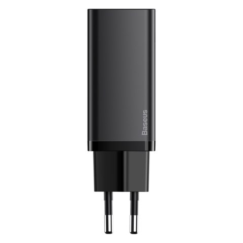 Baseus ładowarka sieciowa GaN2 Lite PD 65W 1x USB-C 1x USB czarna Baseus ładowarka sieciowa GaN2 Lite PD 65W 1x USB-C 1x USB czarna