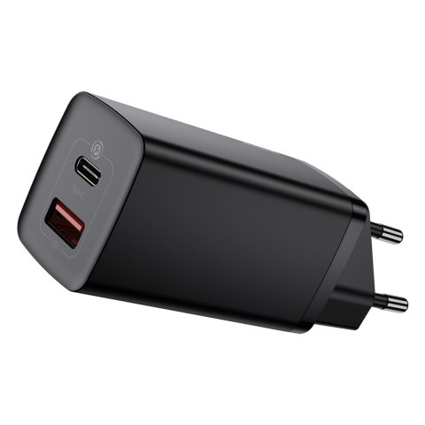Baseus ładowarka sieciowa GaN2 Lite PD 65W 1x USB-C 1x USB czarna Baseus ładowarka sieciowa GaN2 Lite PD 65W 1x USB-C 1x USB czarna