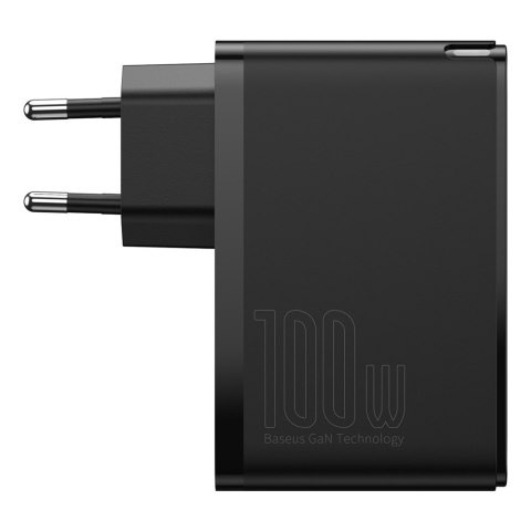 Baseus ładowarka sieciowa GaN2 Pro PD 100W 2x USB-C 2x USB czarna Baseus ładowarka sieciowa GaN2 Pro PD 100W 2x USB-C 2x USB czarna