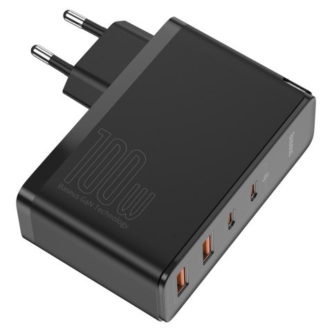 Baseus ładowarka sieciowa GaN2 Pro PD 100W 2x USB-C 2x USB czarna Baseus ładowarka sieciowa GaN2 Pro PD 100W 2x USB-C 2x USB czarna