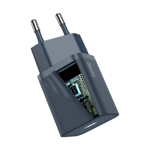 Baseus ładowarka sieciowa Super Si PD 20W 1x USB-C niebieska Baseus ładowarka sieciowa Super Si PD 20W 1x USB-C niebieska