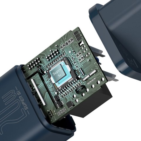 Baseus ładowarka sieciowa Super Si PD 20W 1x USB-C niebieska Baseus ładowarka sieciowa Super Si PD 20W 1x USB-C niebieska