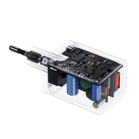 Baseus ładowarka sieciowa Super Si PD 30W 1x USB-C 1x USB czarna Baseus ładowarka sieciowa Super Si PD 30W 1x USB-C 1x USB czarna