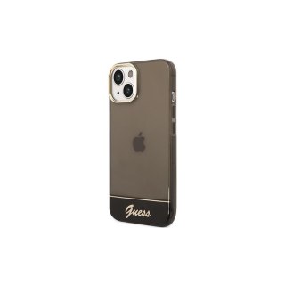 Guess nakładka do iPhone 14 6,1" GUHCP14SHGCOK czarna hardcase Translucent