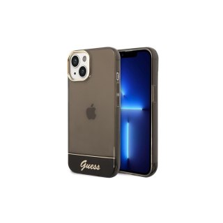 Guess nakładka do iPhone 14 6,1" GUHCP14SHGCOK czarna hardcase Translucent