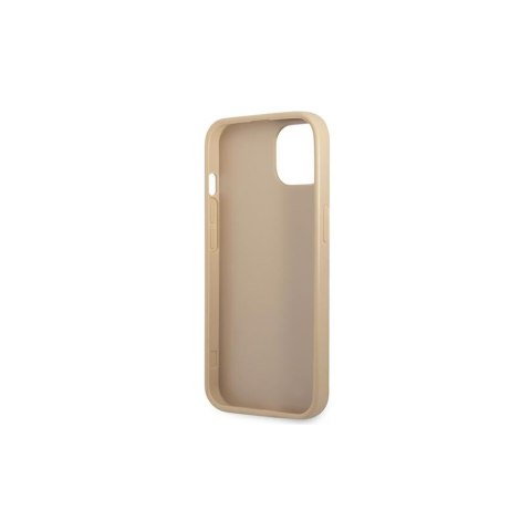 Guess nakładka do iPhone 14 6,1" GUHCP14SPSATLE beżowa HC Saffiano PU Triangle
