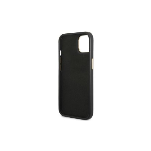 Guess nakładka do iPhone 14 Plus 6,7" GUHCP14MHG4SHK czarna HC PC/TPU 4G PU Metal Outline Script