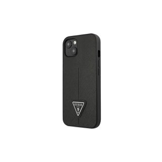Guess nakładka do iPhone 14 Pro 6,1" GUHCP14LPSATLK czarna HC Saffiano PU Triangle