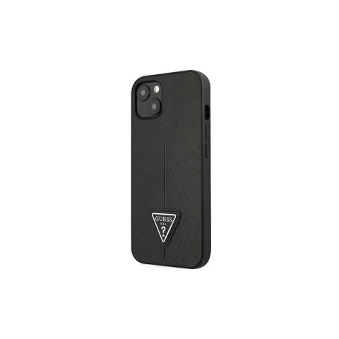 Guess nakładka do iPhone 14 Pro 6,1" GUHCP14LPSATLK czarna HC Saffiano PU Triangle Guess nakładka do iPhone 14 Pro 6,1" GUHCP14LPSATLK czarna HC Saffiano PU Triangle