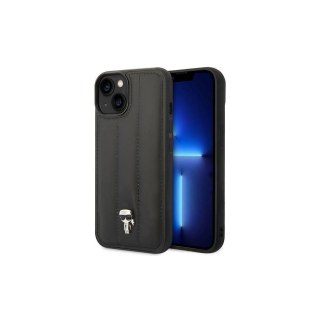 Karl Lagerfeld nakładka do iPhone 14 6,1" KLHCP14SPSQPK czarna hardcase Puffy Ikonik Pin