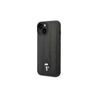 Karl Lagerfeld nakładka do iPhone 14 6,1" KLHCP14SPSQPK czarna hardcase Puffy Ikonik Pin