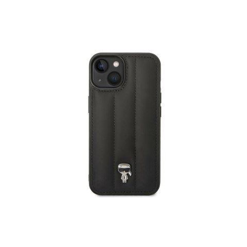 Karl Lagerfeld nakładka do iPhone 14 6,1" KLHCP14SPSQPK czarna hardcase Puffy Ikonik Pin