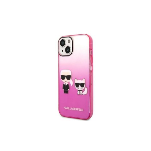 Karl Lagerfeld nakładka do iPhone 14 Plus 6,7" KLHCP14MTGKCP różowa HC PC/TPU K&Choupette Centered Grad Karl Lagerfeld nakładka do iPhone 14 Plus 6,7" KLHCP14MTGKCP różowa HC PC/TPU K&Choupette Centered Grad