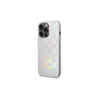 Karl Lagerfeld nakładka do iPhone 14 Pro 6,1" KLHCP14LLGMMSV3 srebrna hardcase Monogram Iridescent