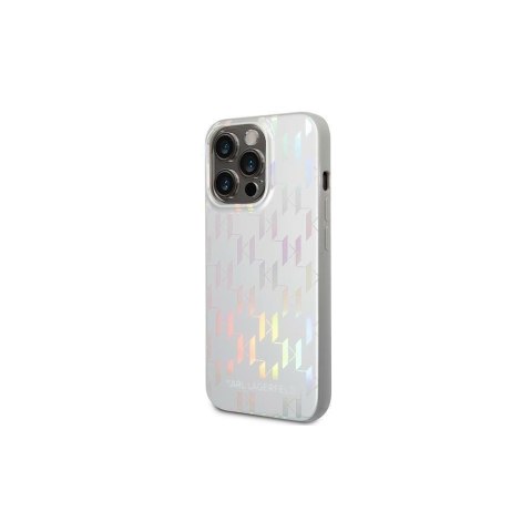 Karl Lagerfeld nakładka do iPhone 14 Pro 6,1" KLHCP14LLGMMSV3 srebrna hardcase Monogram Iridescent Karl Lagerfeld nakładka do iPhone 14 Pro 6,1" KLHCP14LLGMMSV3 srebrna hardcase Monogram Iridescent