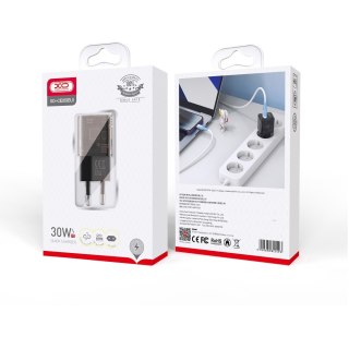 XO Clear ładowarka sieciowa CE05 PD 30W QC 3.0 18W 1x USB 1x USB-C dymiona