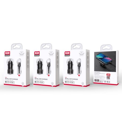 XO ładowarka samochodowa CC48 2x USB 2,4A czarna + kabel Lightning XO ładowarka samochodowa CC48 2x USB 2,4A czarna + kabel Lightning
